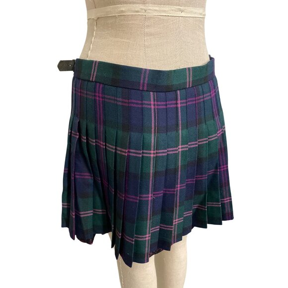 Vintage Sara Berman Plaid Tartan Kilt Skirt M - Picture 7 of 10